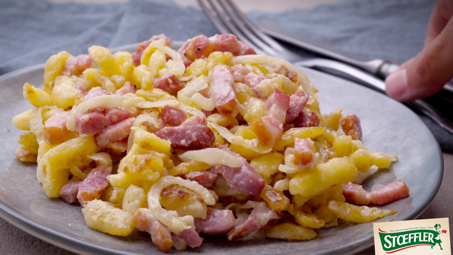 Spaetzle façon carbonara - Stoeffler